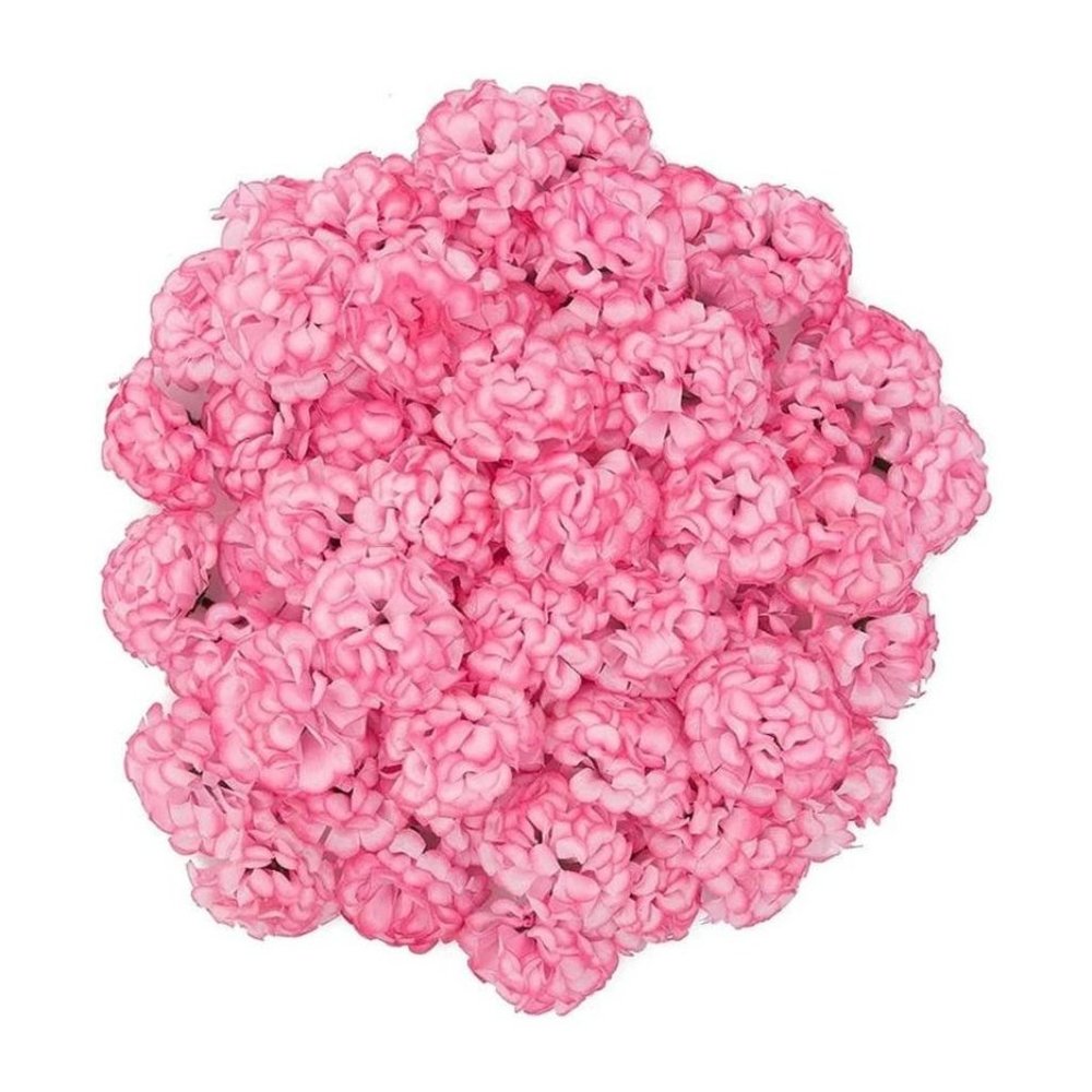 60 count | Pink Hydrangeas Silk Flower Heads 1.5 inches Wedding Centerpiece Bouq - Picture 2 of 5